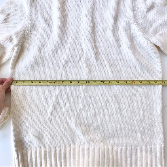 Eddie Bauer cream turtleneck chunky knit sweater - Picture 3 of 4